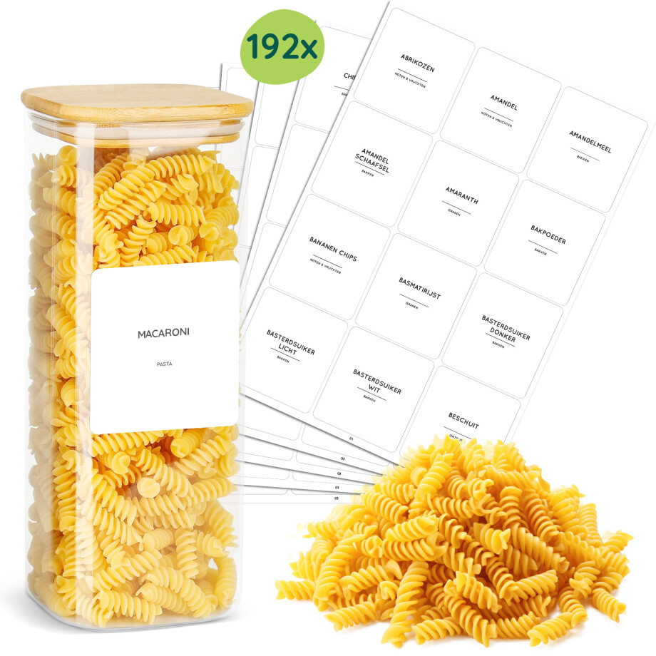 XIVADA Keukenlabels - Kruiden labels - Nederlands - Wit XIVADA Keukenlabels - Kruiden labels - Nederlands - Wit afbeelding 1