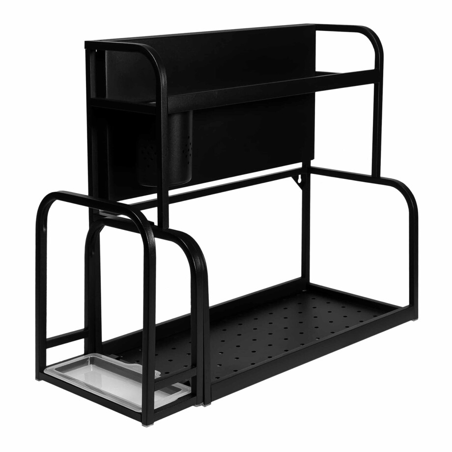 QUVIO Keukenrek deluxe - 22 x 48 x 41,5 cm (lxbxh) - Staal QUVIO Keukenrek deluxe - 22 x 48 x 41,5 cm (lxbxh) - Staal afbeelding 1