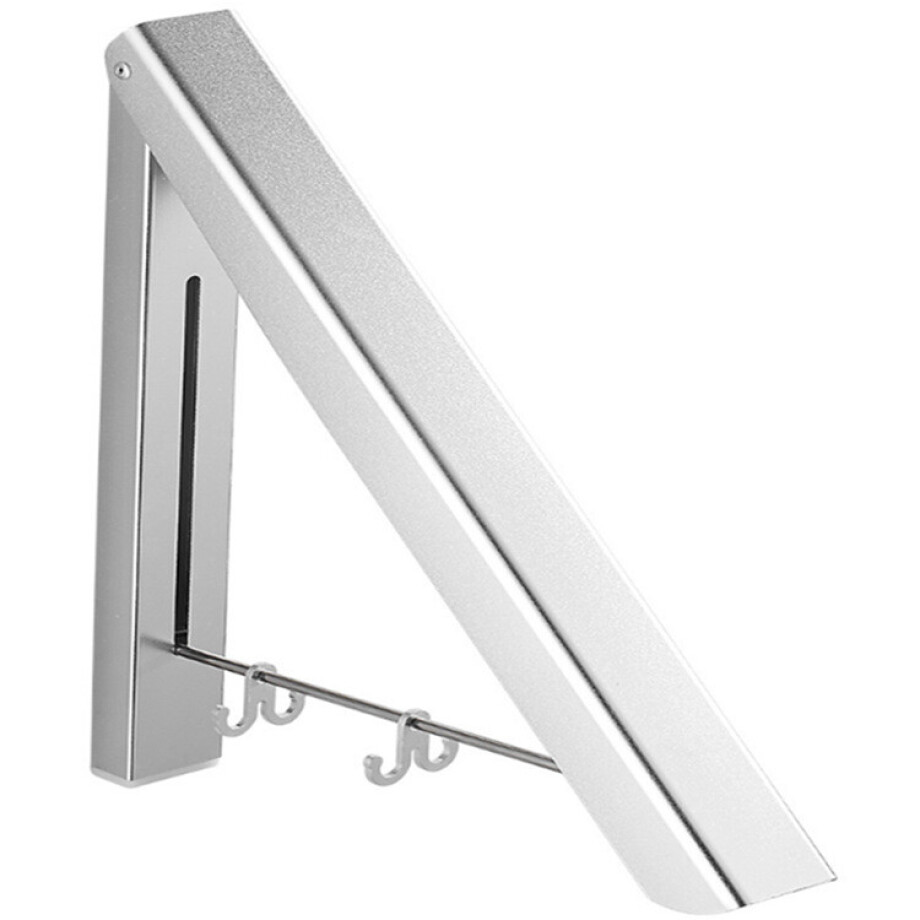 XIVADA Droogrek Lici - Inklapbaar - Aluminium - Droogrek muur - Zilver afbeelding 1