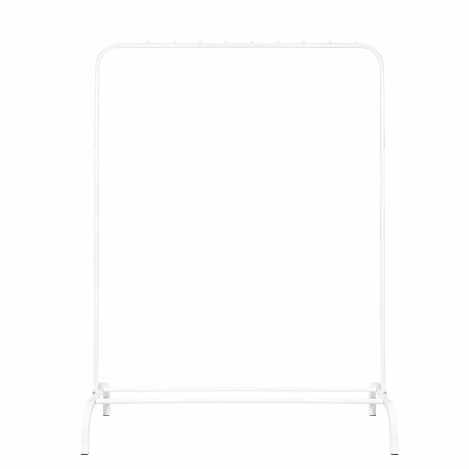 QUVIO Kledingrek met schoenen opbergruimte - 40 x 110 x 150 cm - Wit afbeelding 1