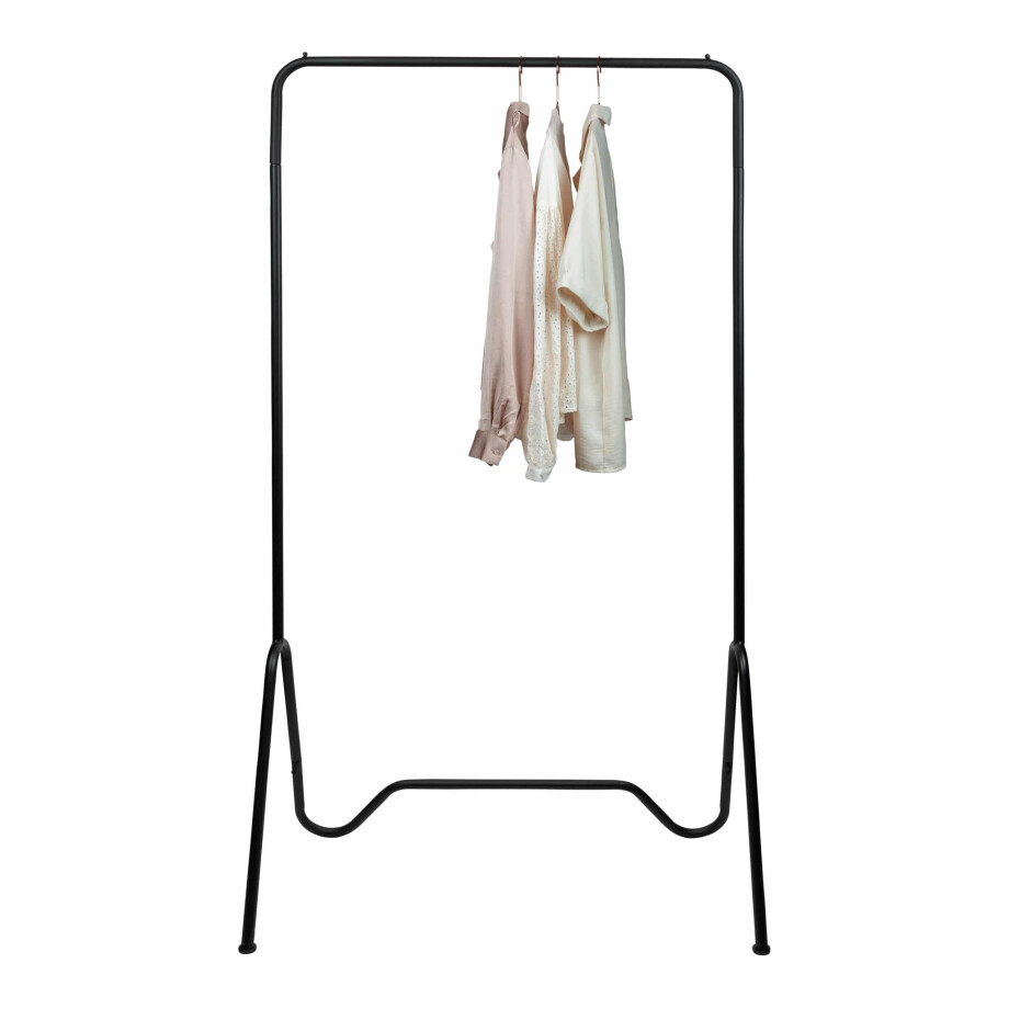 QUVIO Kledingrek - Zwart - 40 x 80 x 150 cm afbeelding 1
