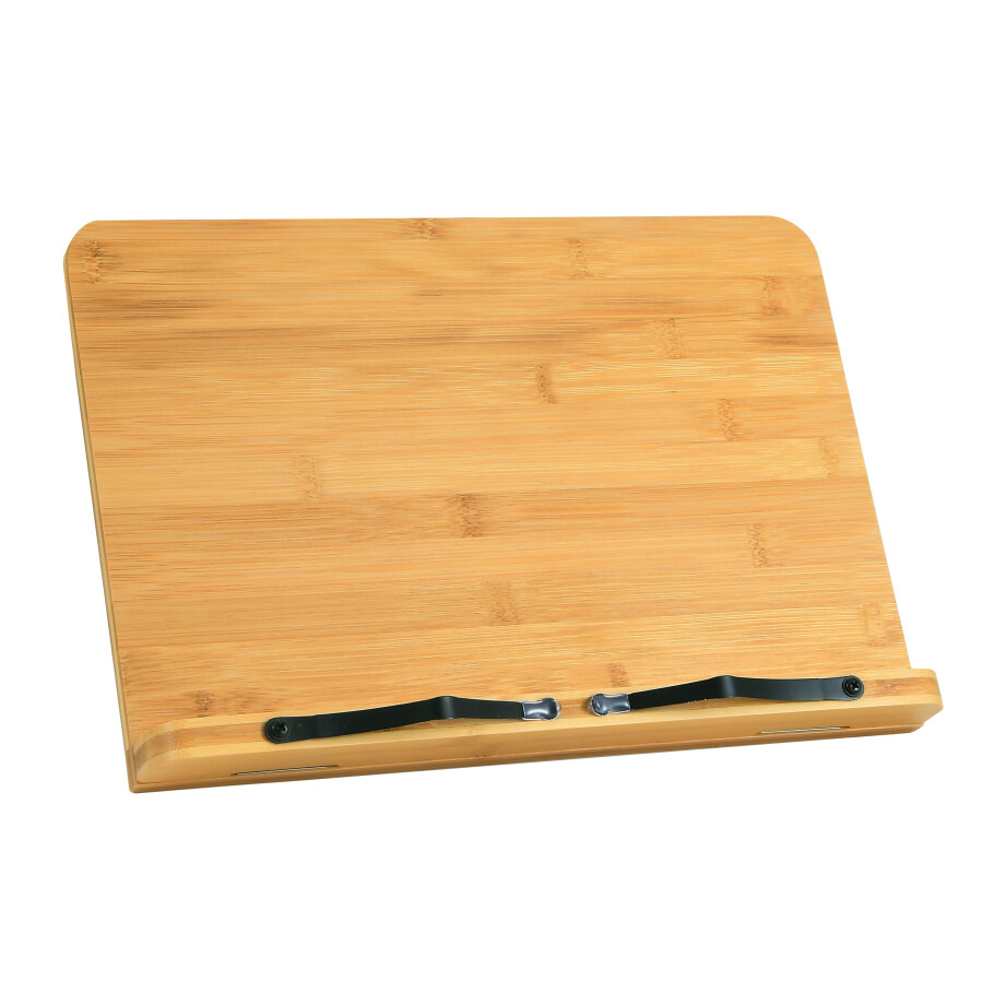 QUVIO Kookboekstandaard - 21 x 33,5 x 23,5 cm - Bamboe afbeelding 1
