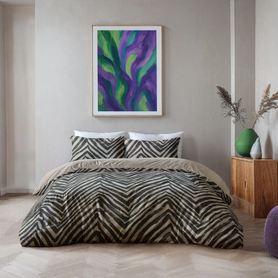 Dekbedovertrek Zanny Zebra - Eenpersoons (140x200 Cm) - Zwart Microvezel - - Byrklund - Dekbed-Discounter.nl afbeelding 1
