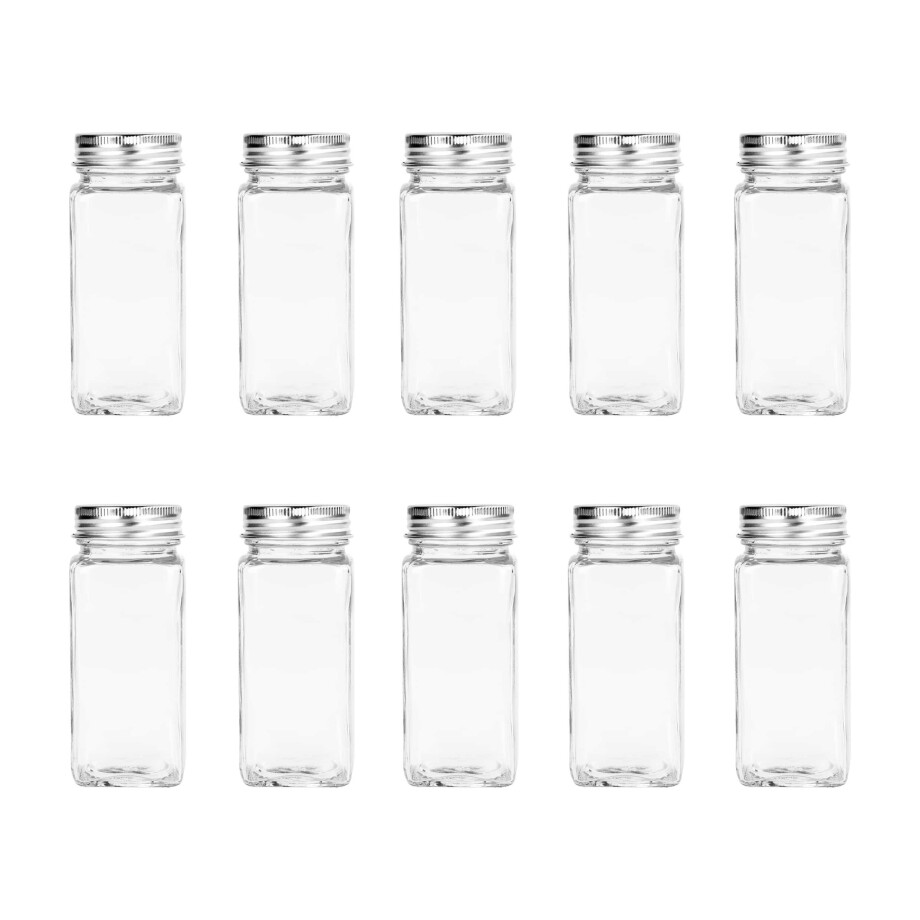 Krumble Kruidenpotjes set van 10 - Glas - 120 ml - Met deksel afbeelding 1