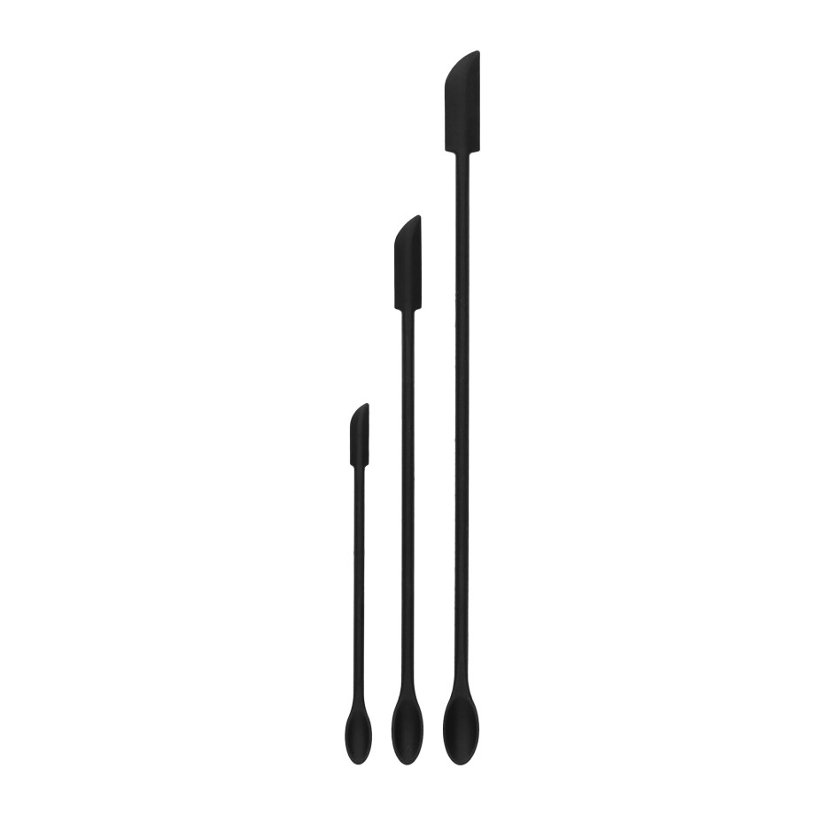 Krumble Flessenlikker set van 3 - Siliconen - Zwart afbeelding 1