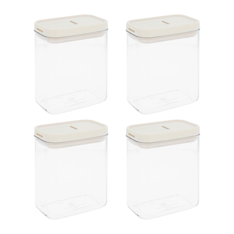 Krumble Voorraadpotten - Set van 4 - 1300 ml - Plastic afbeelding 1