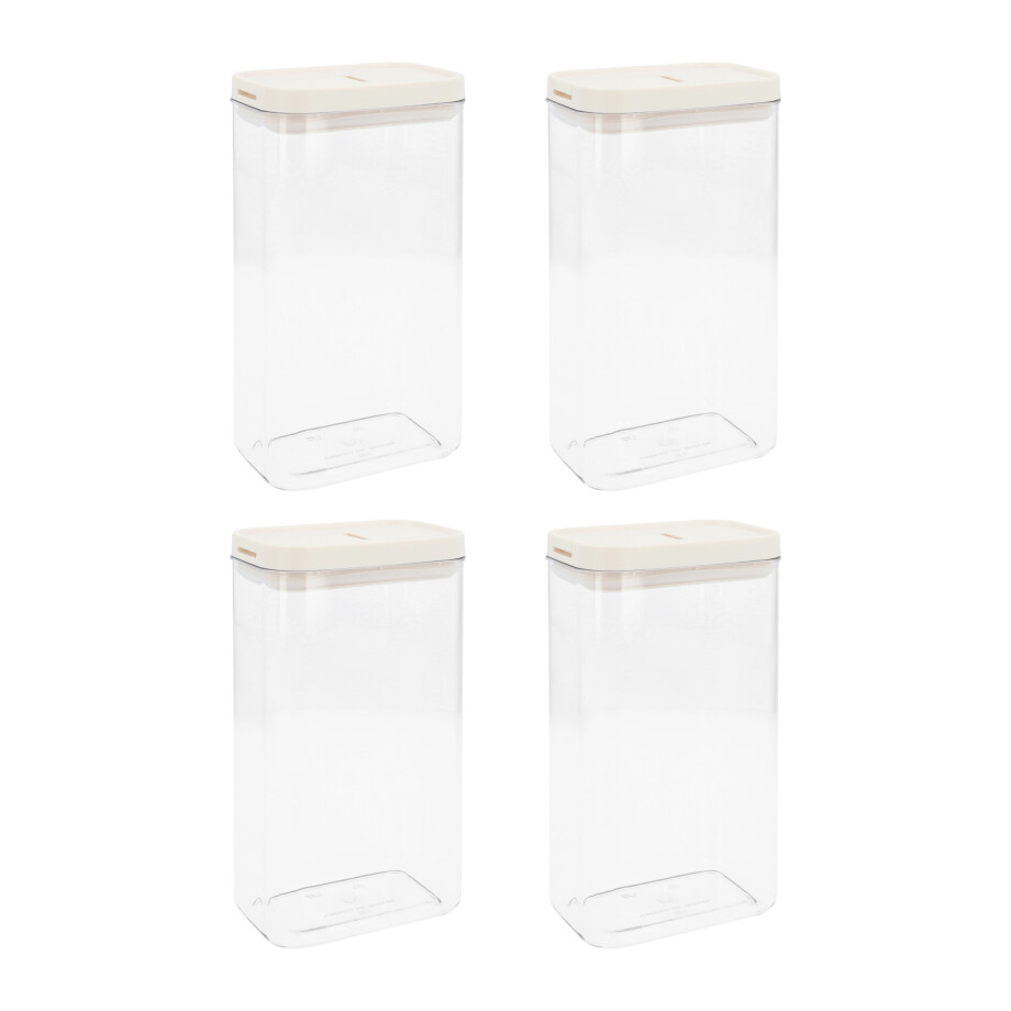 Krumble Voorraadpotten - Set van 4 - 1800 ml - Plastic afbeelding 1