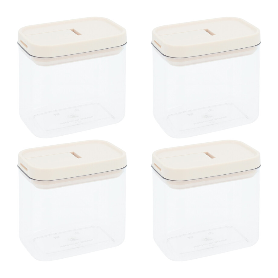 Krumble Voorraadpotten - Set van 4 - 800 ml - Plastic afbeelding 1