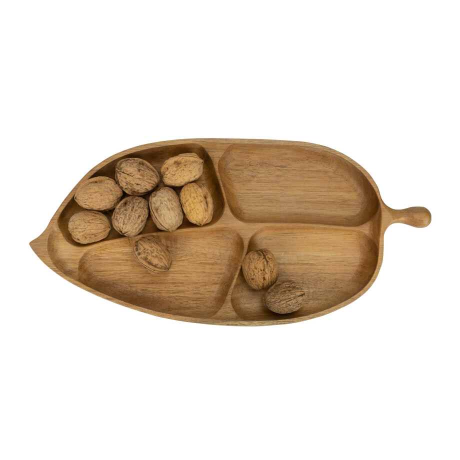 Krumble Serveerplank - Bladvorm - Hout afbeelding 1