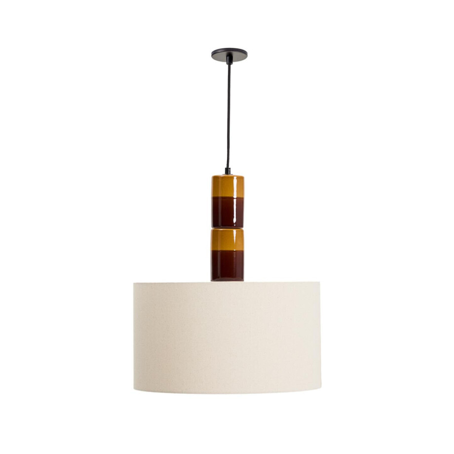 Kave Home Hanglamp 'Mavran' Keramiek en stof afbeelding 1