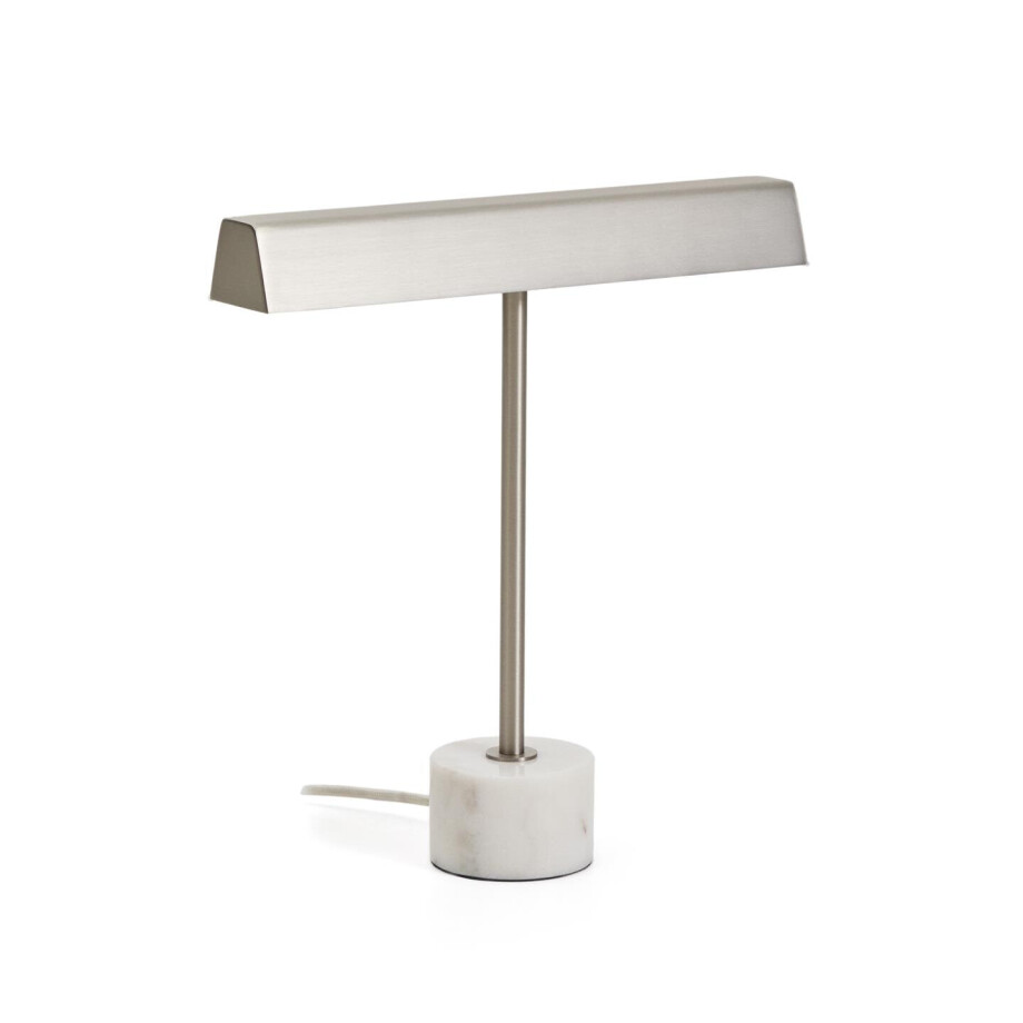 Kave Home Tafellamp 'Lynor' Marmer en metaal, kleur Wit afbeelding 1