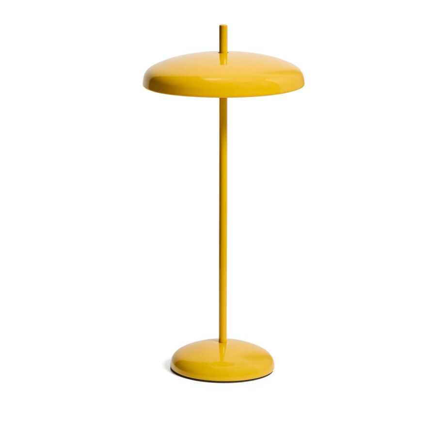Kave Home Oplaadbare Tafellamp 'Porte' kleur Geel afbeelding 1
