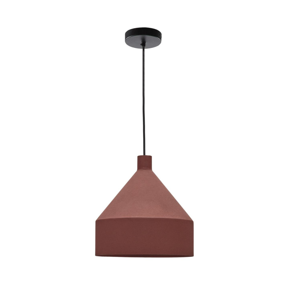 Kave Home Hanglamp 'Peralta' Terracotta look, Ø30cm afbeelding 