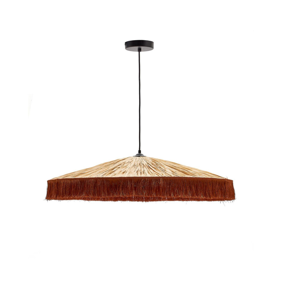 Kave Home Hanglamp 'Pollensa' Raffia, 75cm, kleur naturel / terracotta Kave Home Hanglamp 'Pollensa' Raffia, 75cm, kleur naturel / terracotta afbeelding