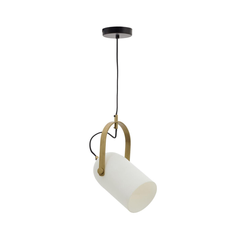Kave Home Hanglamp 'Reisy' Matglas en messing afbeelding 1