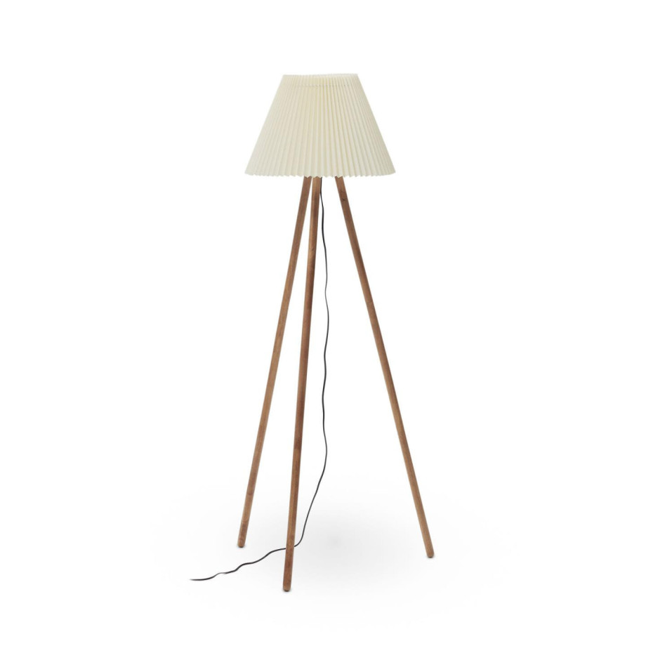 Kave Home Vloerlamp 'Benicarlo' Rubberhout, 149cm hoog afbeelding 1