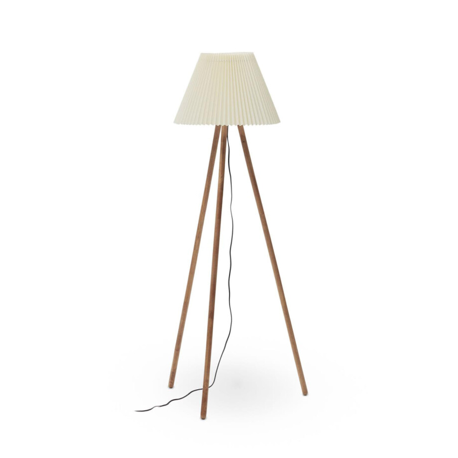 Kave Home Vloerlamp 'Benicarlo' Rubberhout, 149cm hoog Kave Home Vloerlamp 'Benicarlo' Rubberhout, 149cm hoog afbeelding 1