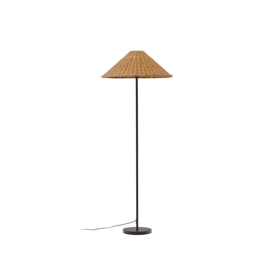 Kave Home Vloerlamp 'Urania' 154cm, Rotan afbeelding 1