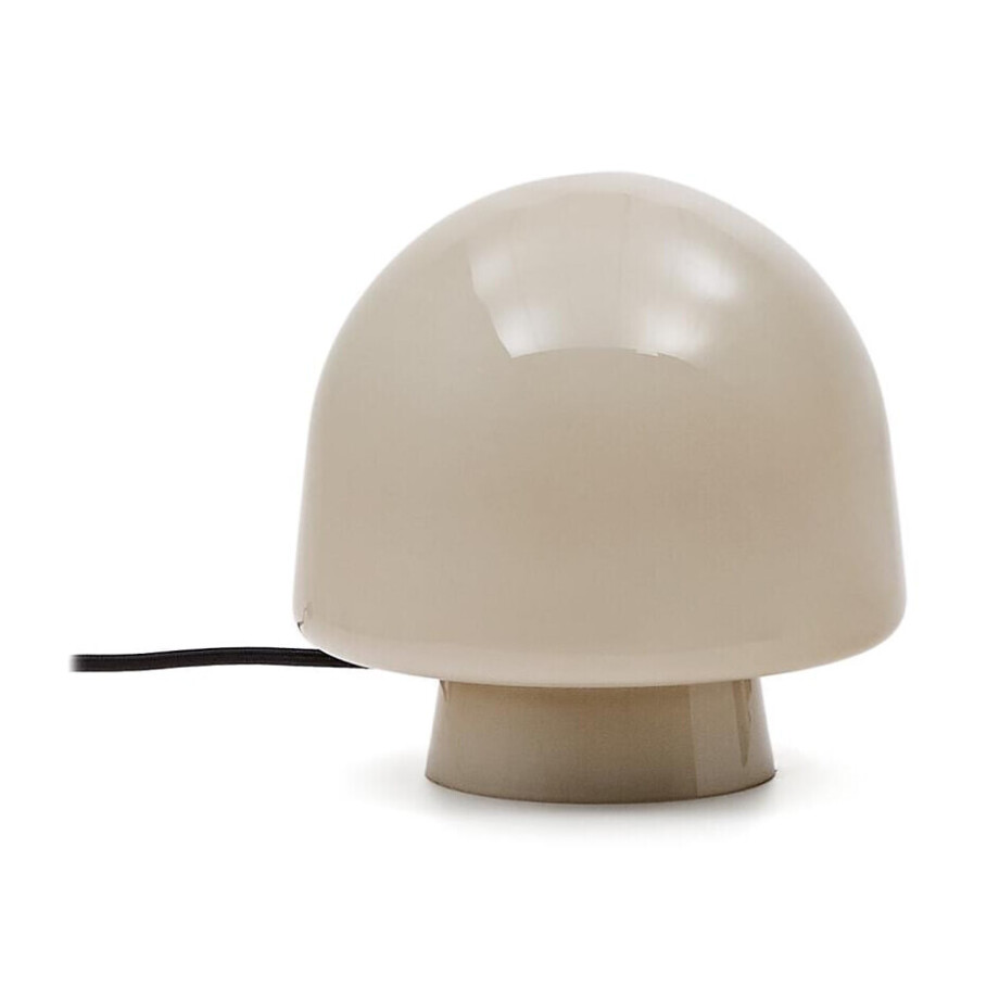Kave Home Tafellamp 'Reig' Glas, 20cm, kleur Beige afbeelding 1