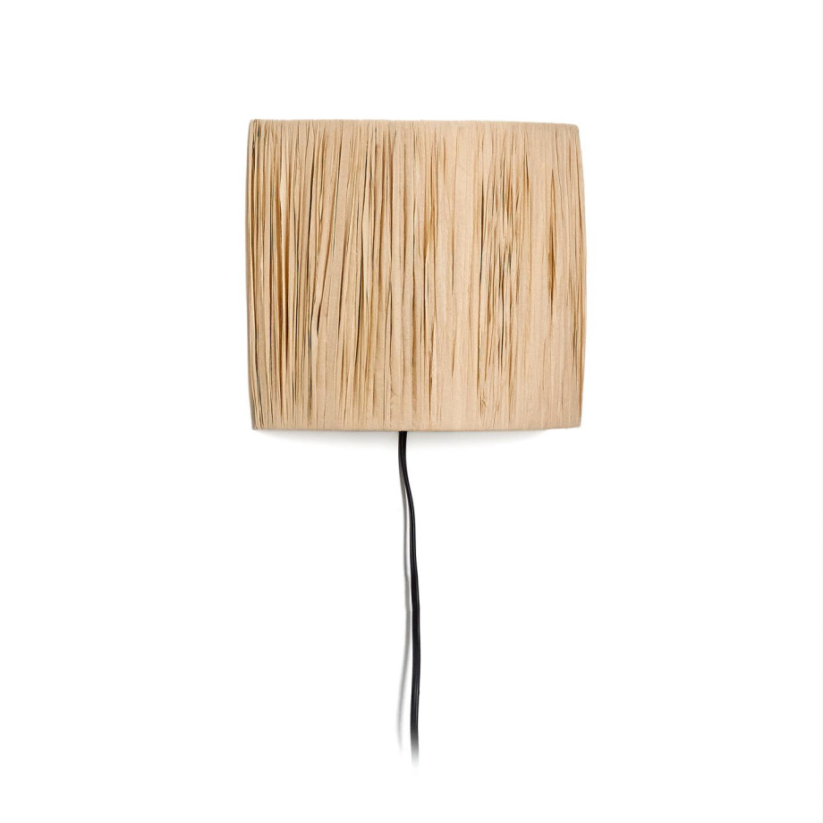Kave Home Wandlamp 'Pulmi' Raffia, kleur Naturel afbeelding 1