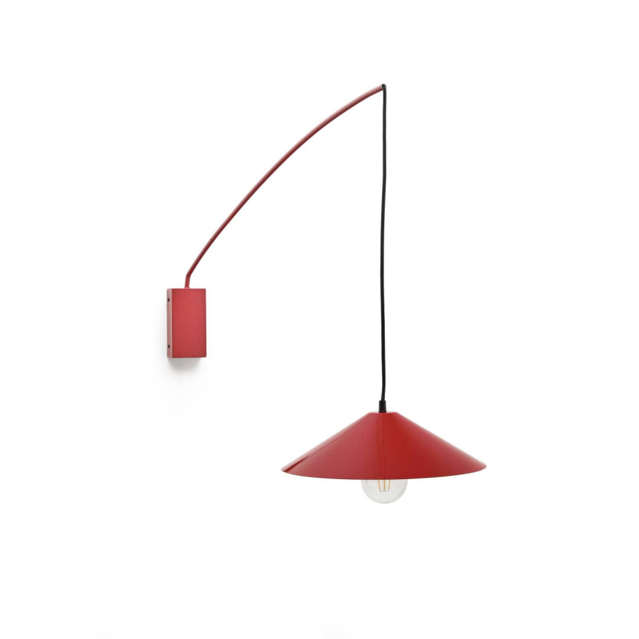 Kave Home Wandlamp 'Kally' Draaibaar, kleur Rood afbeelding 1