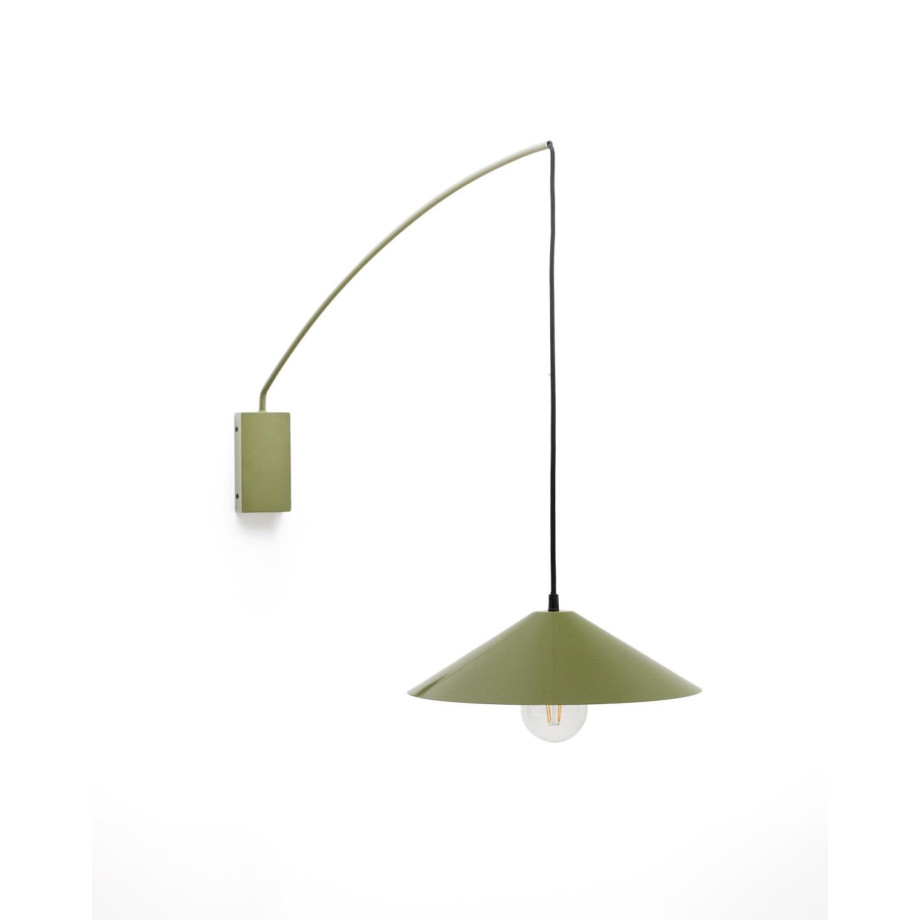 Kave Home Wandlamp 'Kally' Draaibaar, kleur Groen afbeelding 1