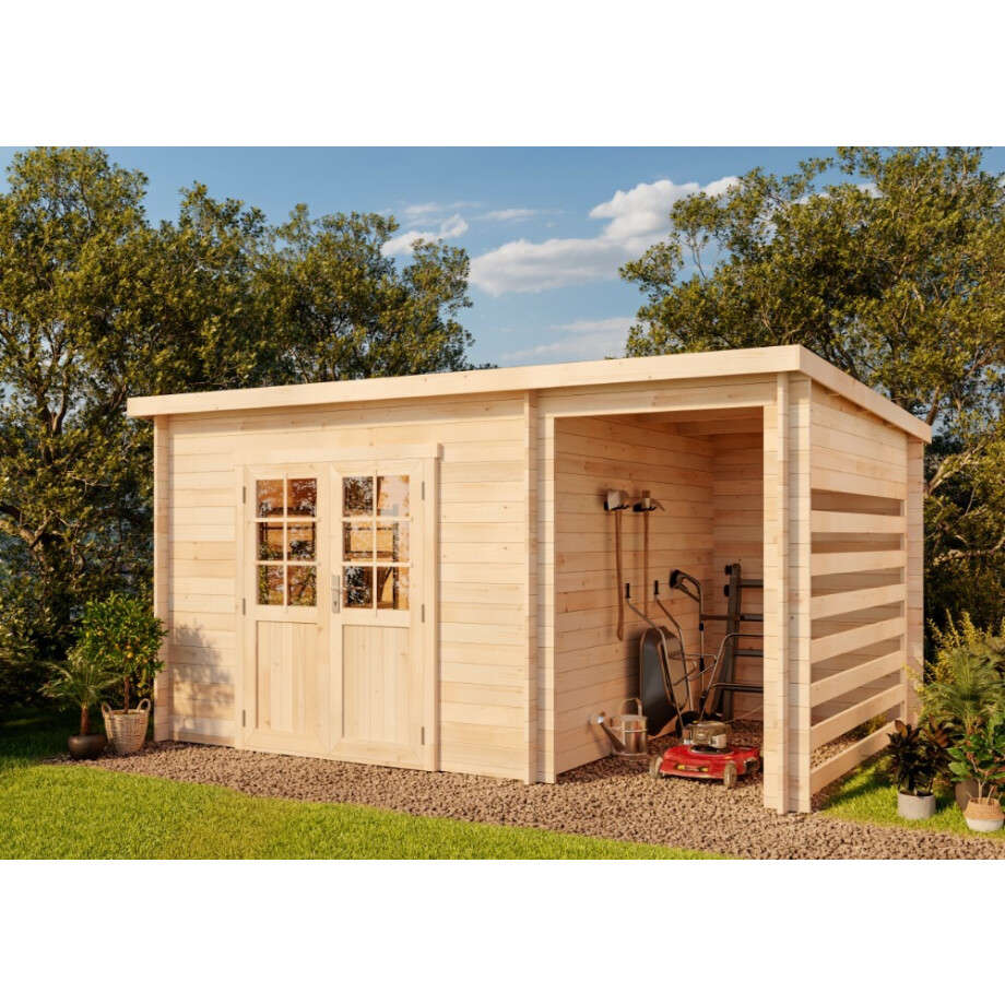 Tuinhuis met Lessenaarsdak model Maria-28 Compact afbeelding 1
