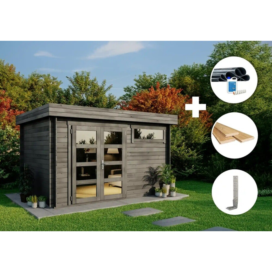 ECO Set - Tuinhuisje Leandro-28 - grijs ECO Set - Tuinhuisje Leandro-28 - grijs afbeelding 1