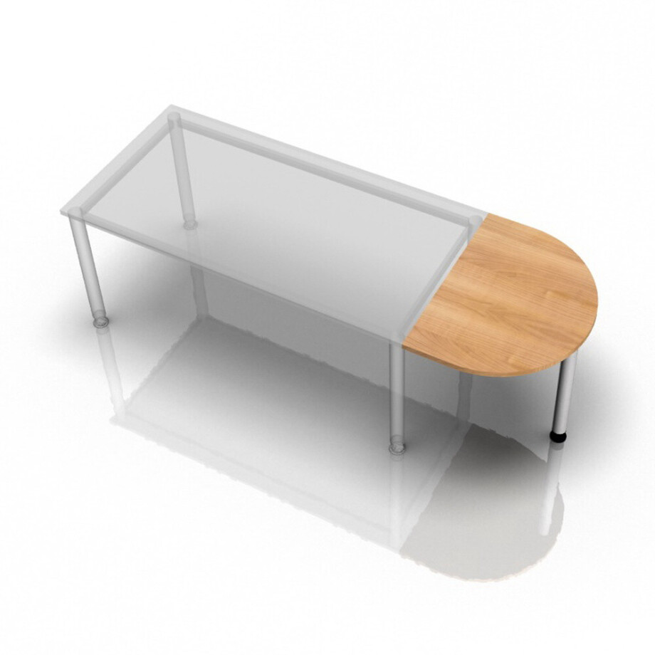 JA60 - Aanschuiftafel 60x80 Walnoot afbeelding 1