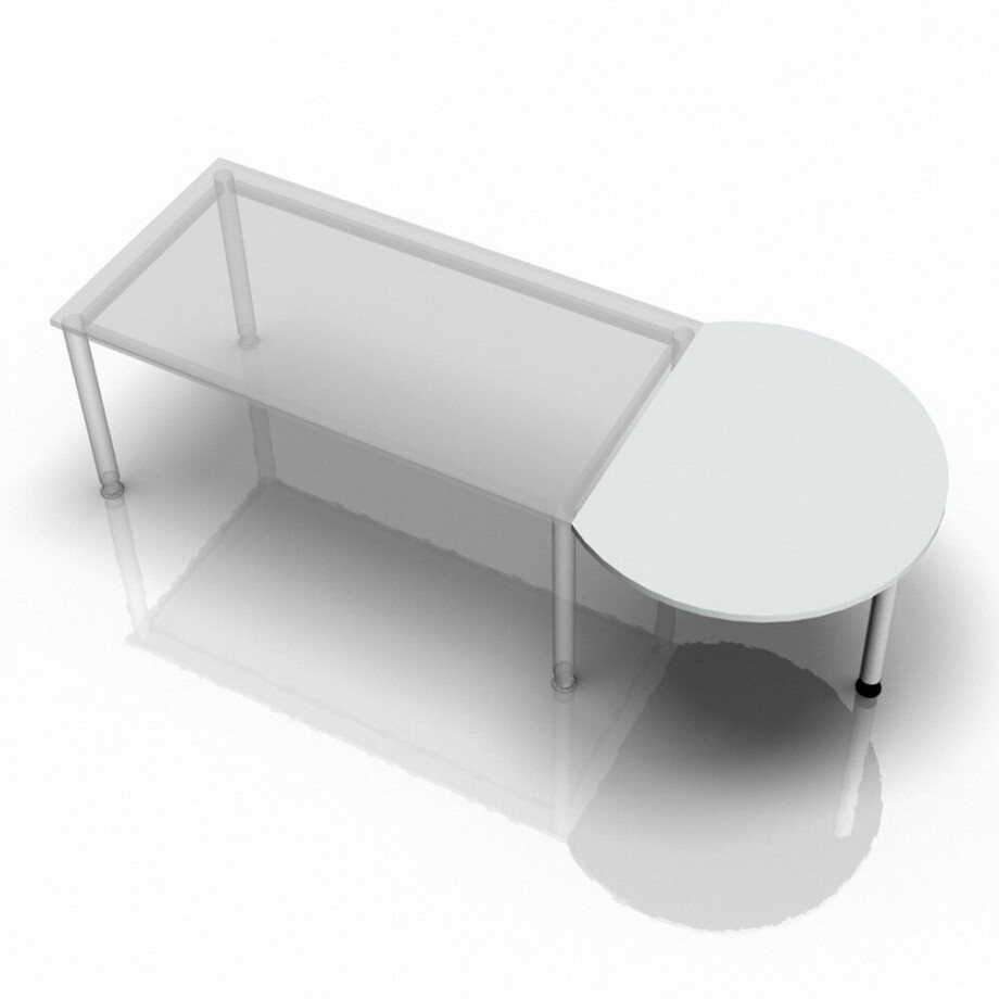 HA80 - Aanschuiftafel 80x100 Grijs afbeelding 1