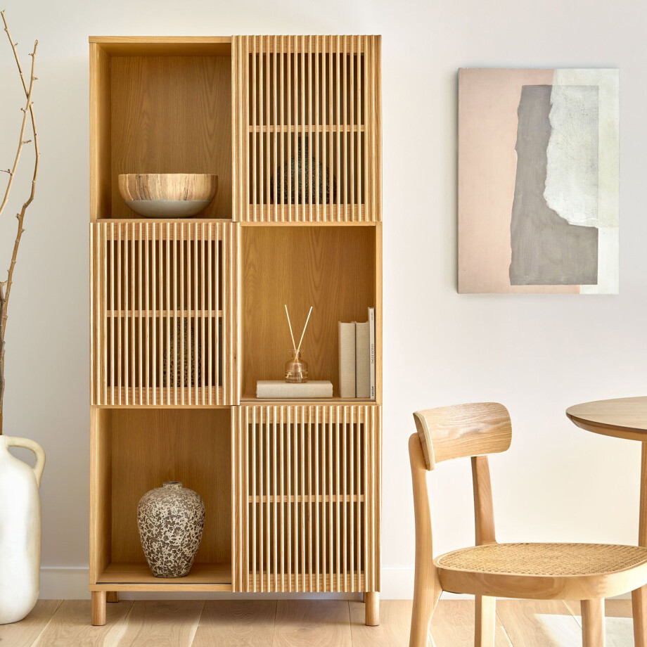 Kave Home Opbergkast 'Beyla' Eikenhout, 170 x 85cm, kleur Naturel afbeelding 1