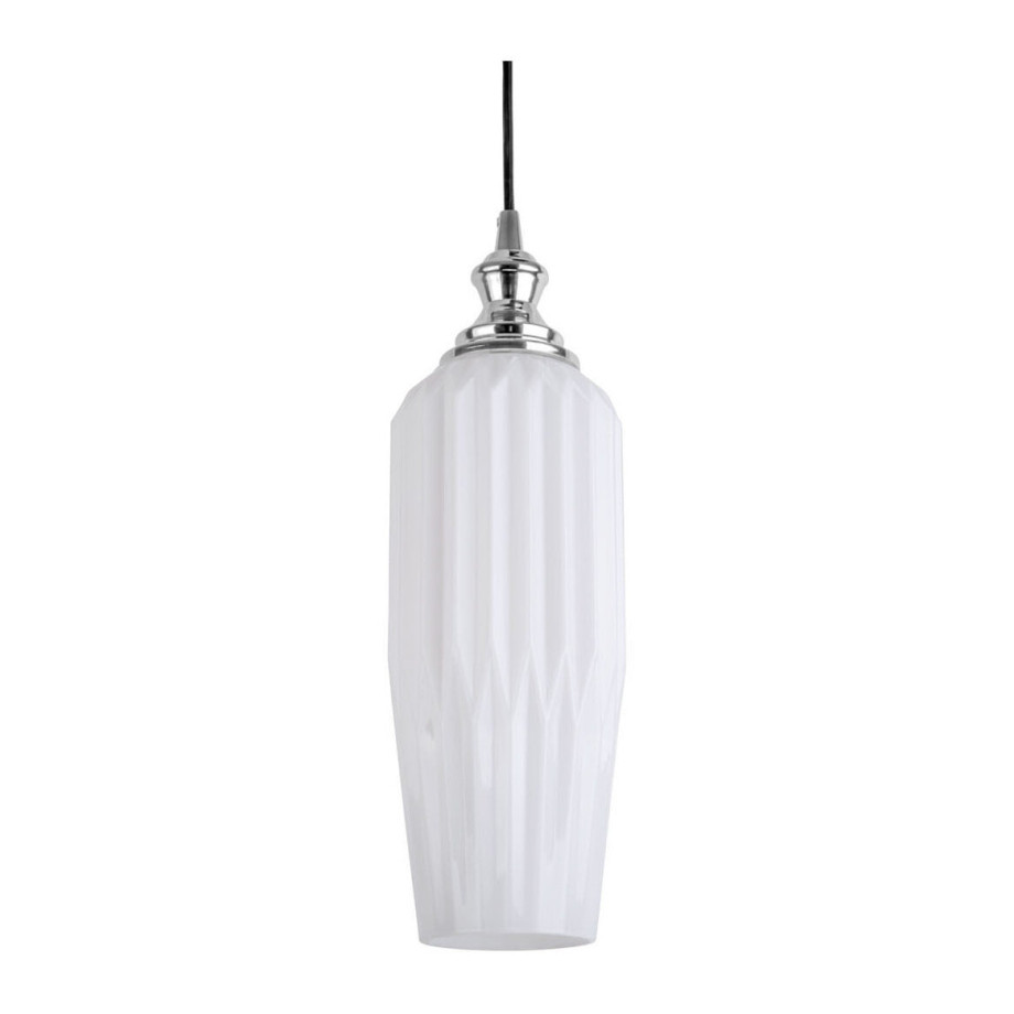 Leitmotiv Hanglamp 'Posh Long' ø12,5cm, kleur Wit afbeelding 1