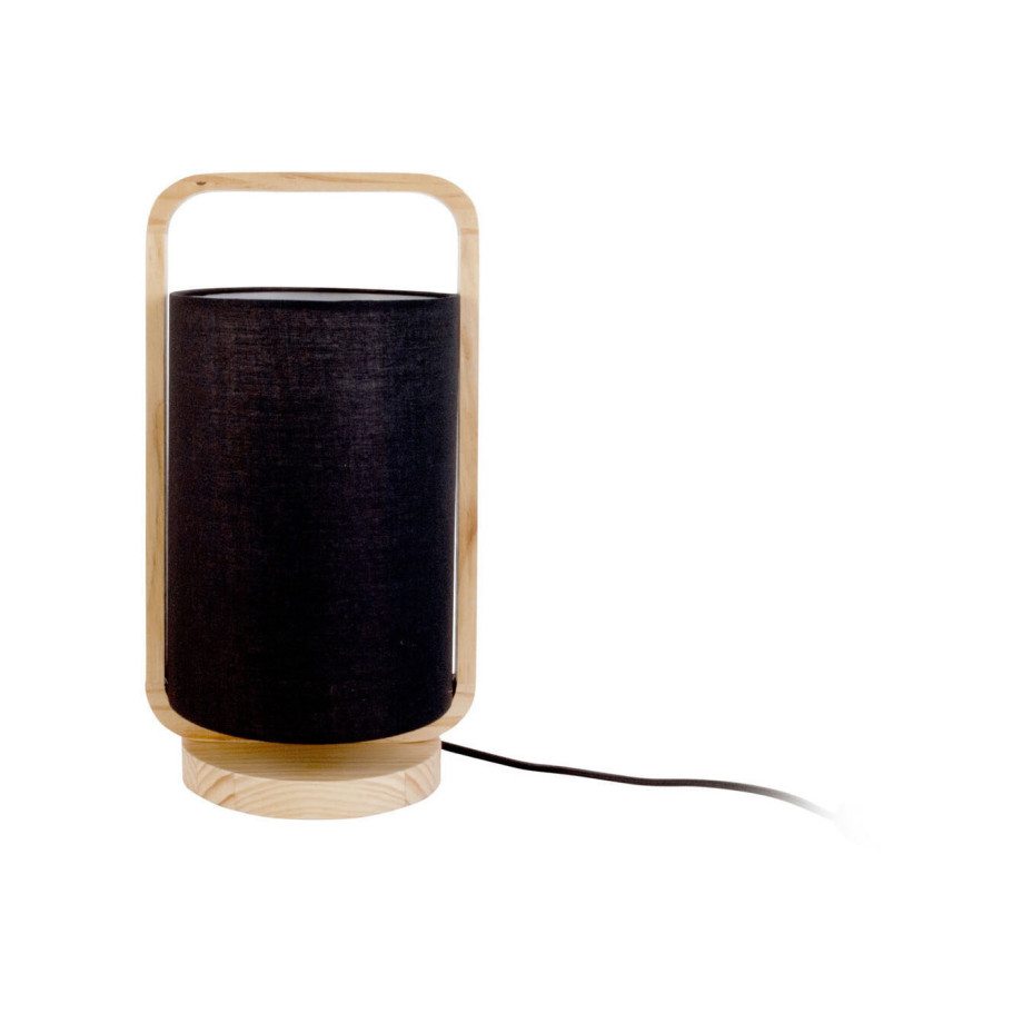 Leitmotiv Tafellamp 'Snap' Grenenhout, kleur Zwart afbeelding 1