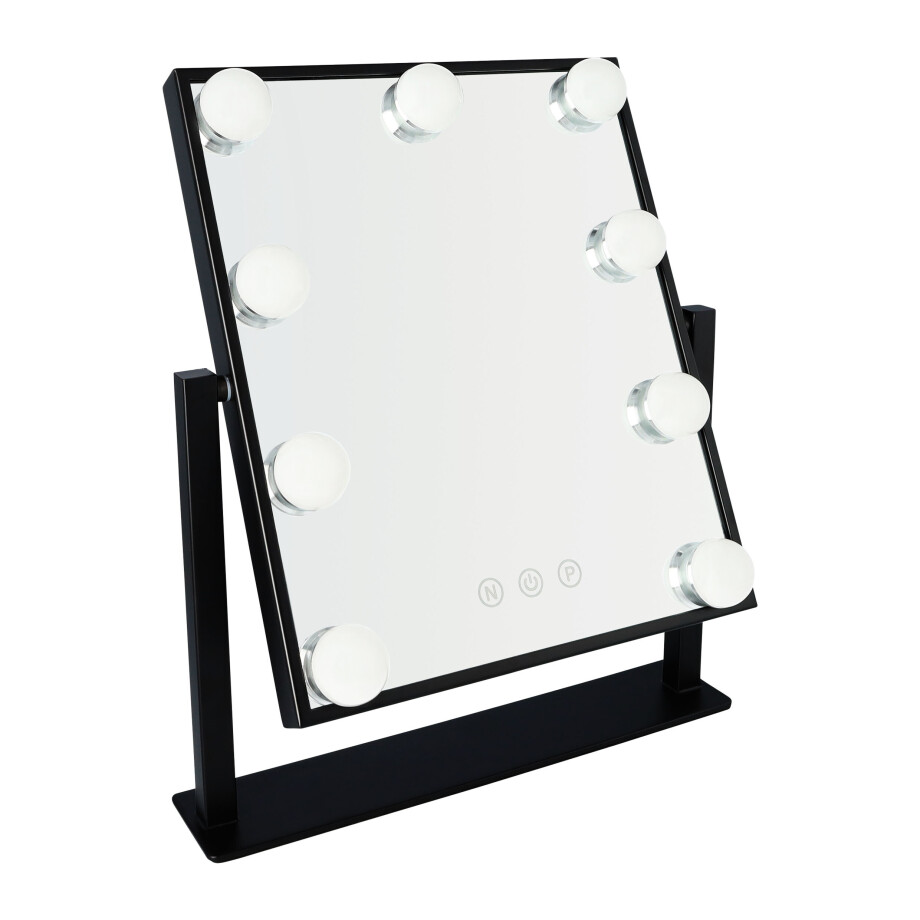 LYVION Make-up spiegel met verlichting - LED - Zwart afbeelding 1