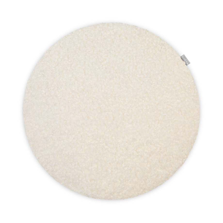 Lot rond zitkussen teddy gebroken wit Lot rond zitkussen teddy gebroken wit afbeelding 1