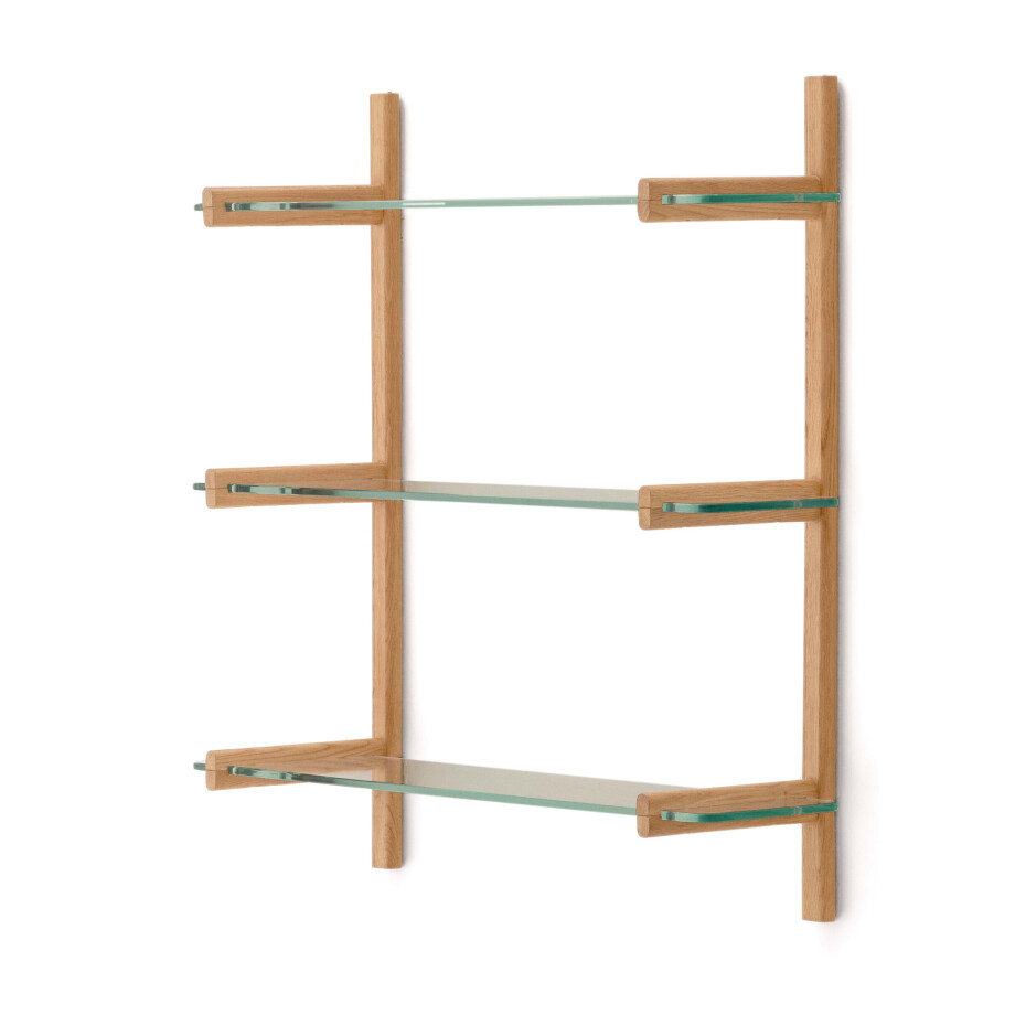 Kave Home Wandrek 'Sitra' Eikenhout en glas, 98 x 90cm afbeelding 