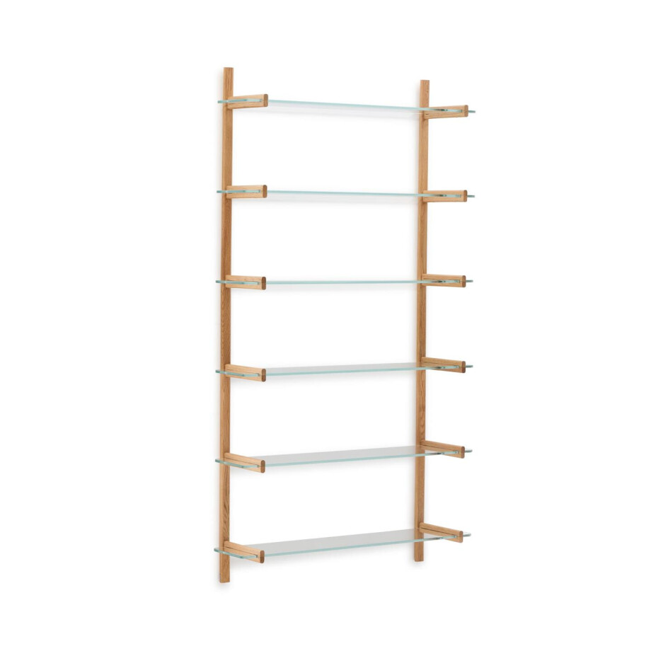 Kave Home Wandrek 'Sitra' Eikenhout en glas, 202 x 110cm afbeelding 