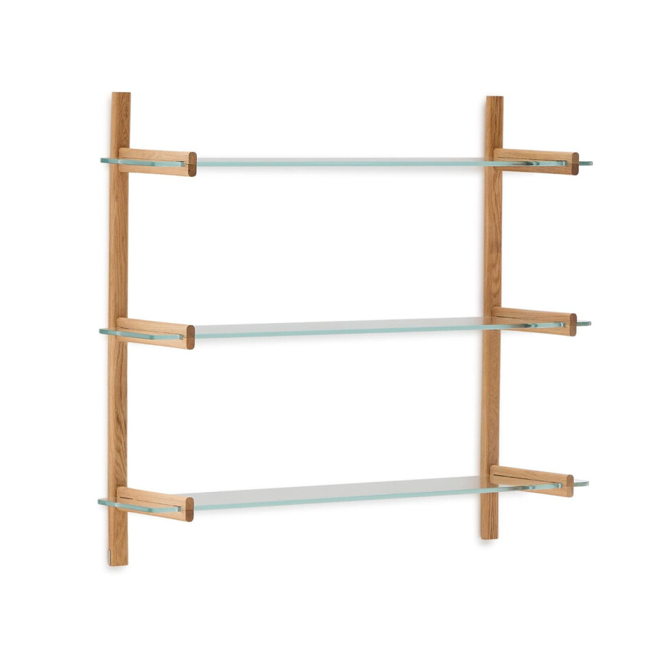 Kave Home Wandrek 'Sitra' Eikenhout en glas, 98 x 110cm afbeelding 