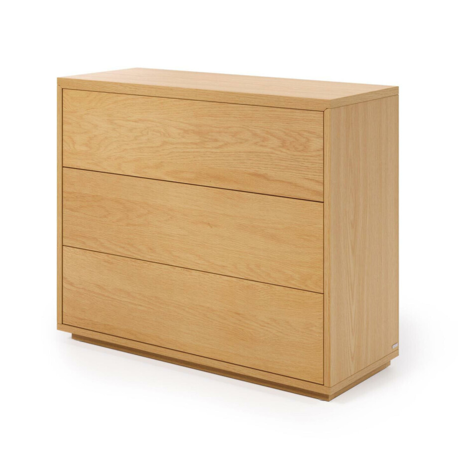 Kave Home Ladekast 'Abilen' Eiken, 90 x 75cm, kleur Naturel Kave Home Ladekast 'Abilen' Eiken, 90 x 75cm, kleur Naturel afbeelding 1