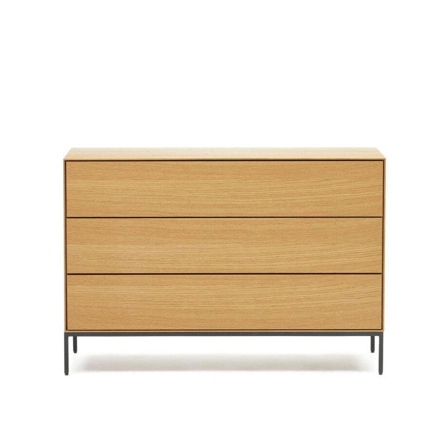 Kave Home Ladekast 'Vedrana' Eiken, 75 x 110cm Kave Home Ladekast 'Vedrana' Eiken, 75 x 110cm afbeelding 1