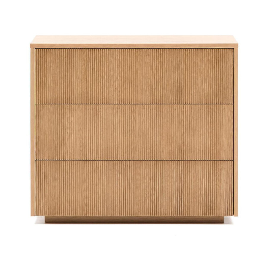 Kave Home Ladekast / Commode 'Helvine' Eiken, Met 3 laden afbeelding 