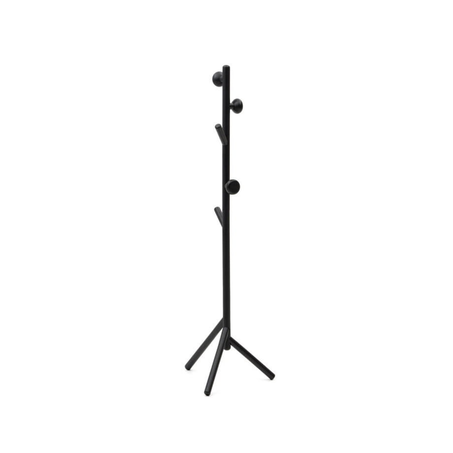 Kave Home Kapstok 'Nadue' Beukenhout, 170cm hoog, kleur Zwart Kave Home Kapstok 'Nadue' Beukenhout, 170cm hoog, kleur Zwart afbeelding 1