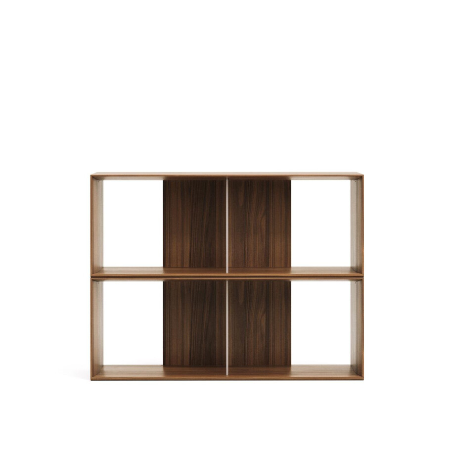 Kave Home Modulair Wandrek 'Litto' Walnoot, 76 x 101cm afbeelding 1
