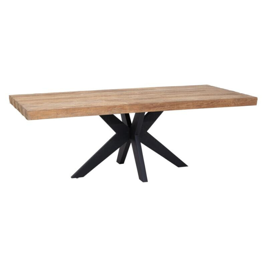 DTP Home Eettafel 'Newton' Teakhout, 220 x 100cm DTP Home Eettafel 'Newton' Teakhout, 220 x 100cm afbeelding 1