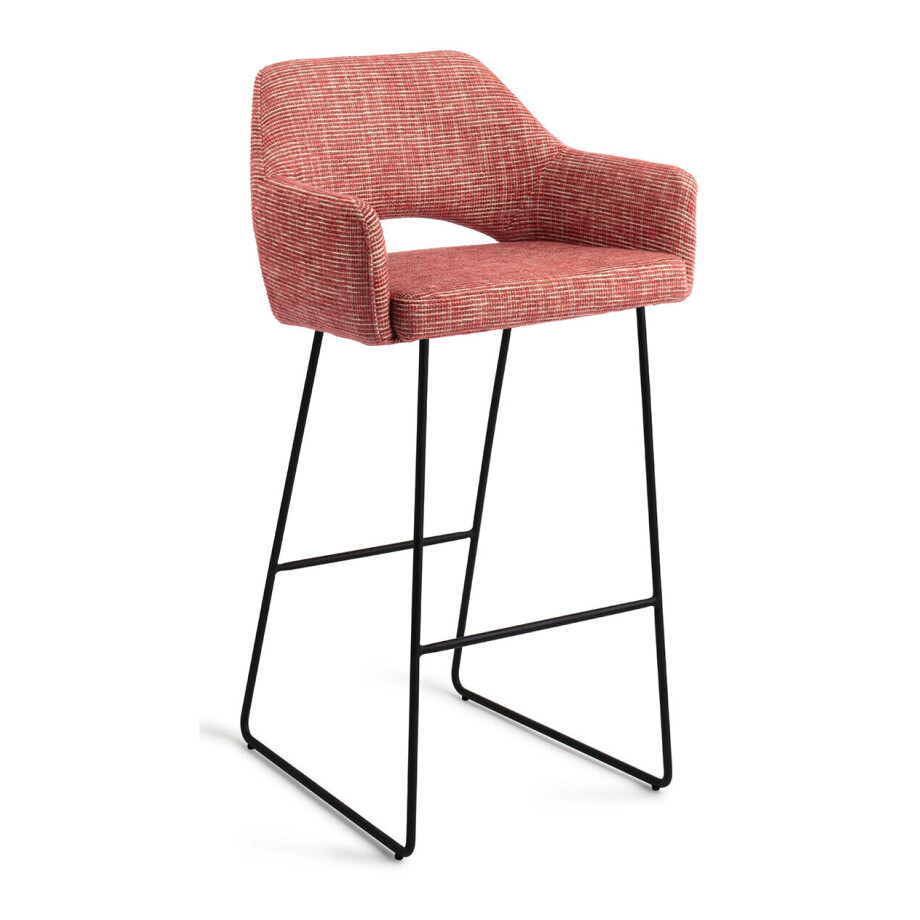 Jesper Home Barkruk 'Yanai' Slide Black, kleur Berry Bars (zithoogte 75cm) afbeelding 1