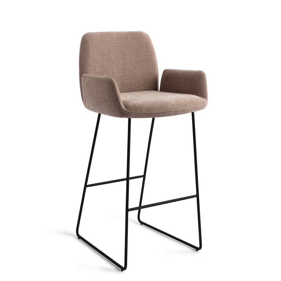 Jesper Home Barkruk 'Misaki' Slide Black, kleur Mocha Mist (zithoogte 75cm) Jesper Home Barkruk 'Misaki' Slide Black, kleur Mocha Mist (zithoogte 75cm) afbeelding 1