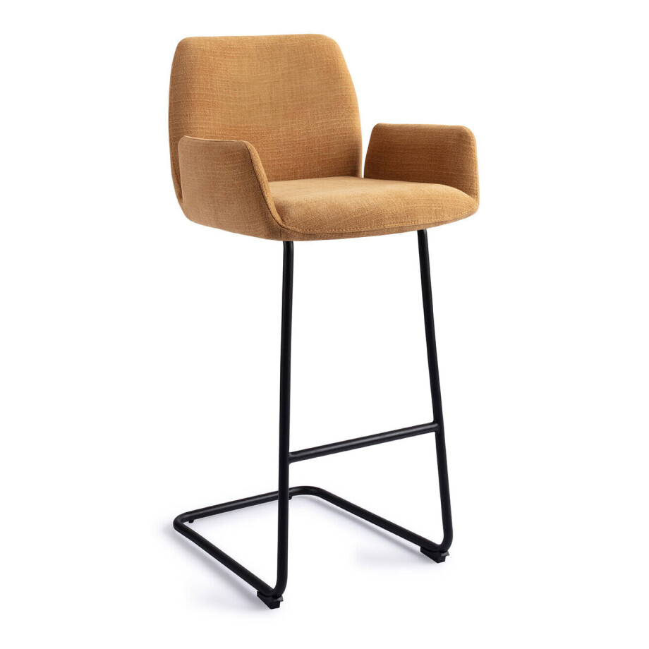 Jesper Home Barkruk 'Misaki' Arch Black, kleur Honey Harvest (zithoogte 75cm) Jesper Home Barkruk 'Misaki' Arch Black, kleur Honey Harvest (zithoogte 75cm) afbeelding 1