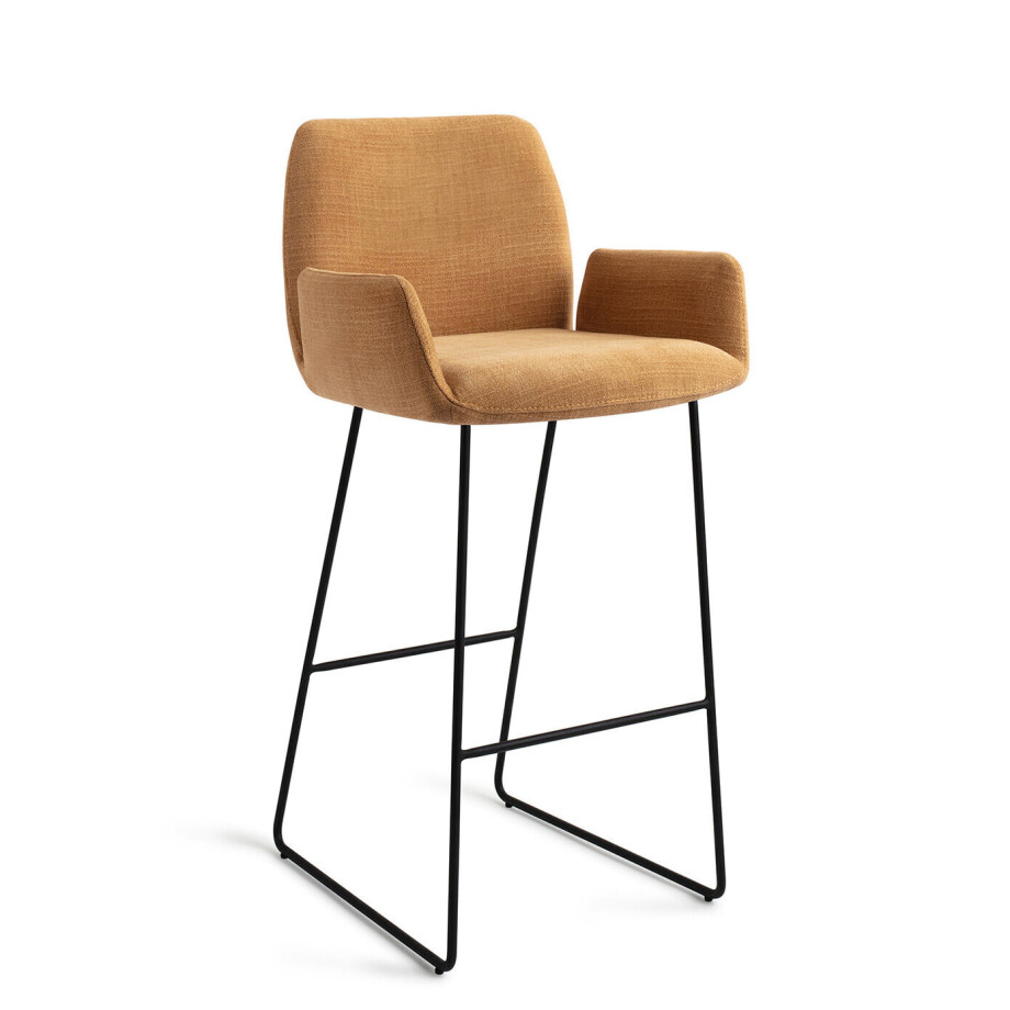 Jesper Home Barkruk 'Misaki' Slide Black, kleur Honey Harvest (zithoogte 75cm) Jesper Home Barkruk 'Misaki' Slide Black, kleur Honey Harvest (zithoogte 75cm) afbeelding 1