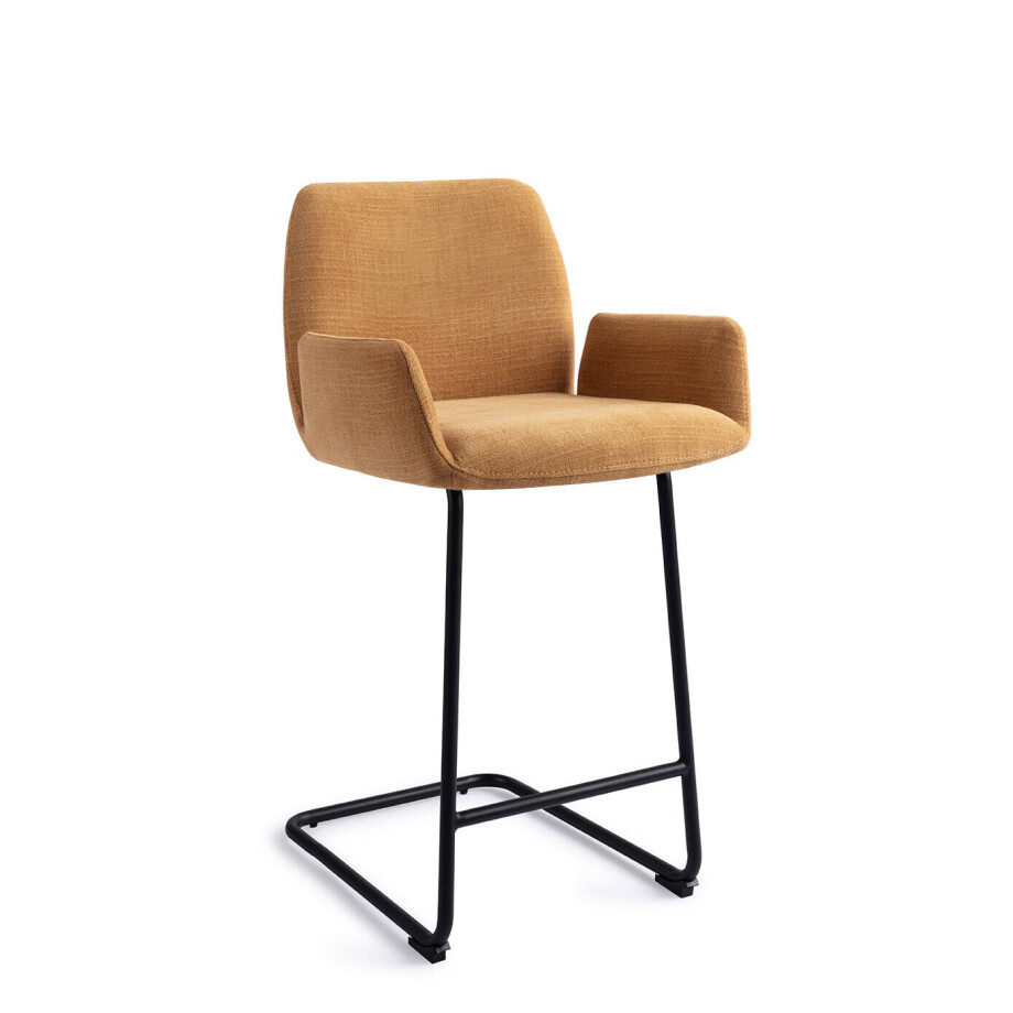 Jesper Home Barstoel 'Misaki' Arch Black, kleur Honey Harvest (zithoogte 65cm) Jesper Home Barstoel 'Misaki' Arch Black, kleur Honey Harvest (zithoogte 65cm) afbeelding 1