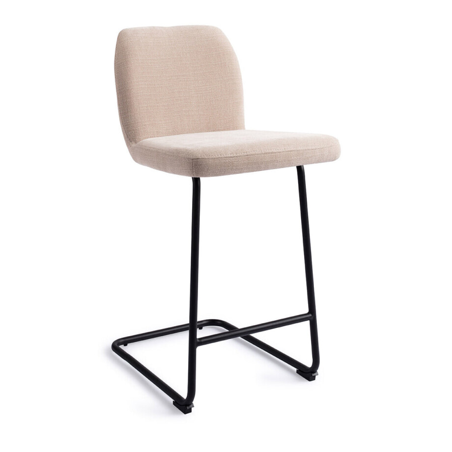 Jesper Home Barstoel 'Ikata' Arch Black, kleur Sand Strand (zithoogte 65cm) Jesper Home Barstoel 'Ikata' Arch Black, kleur Sand Strand (zithoogte 65cm) afbeelding 1